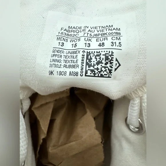 Off-White x Converse Chuck Taylor All-Star 70S High Top - EUC - COA Included - Picture 10 of 16